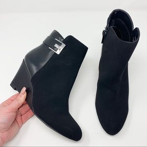 Impo Vendi Wedge Black Ankle Booties 7.5
